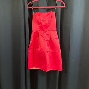 Allen B Pink Strapless Dress